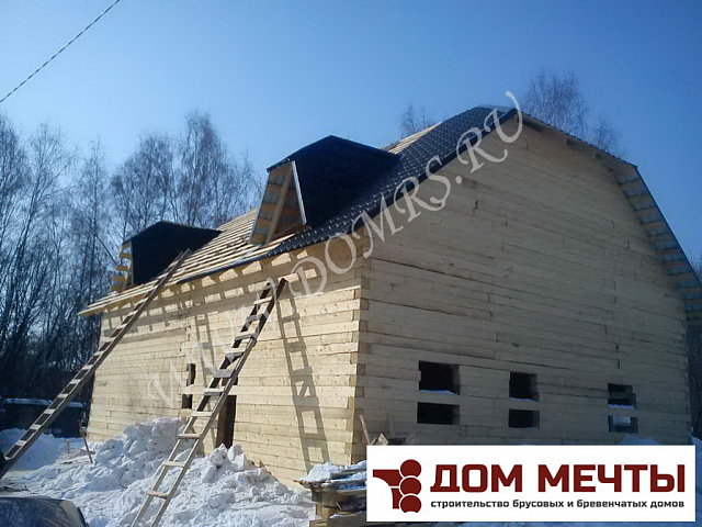 Дом из бруса 8х10 по проекту ДМ-28 в Истре