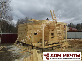 Баня 7х7 из бруса 150х150 мм в Клину